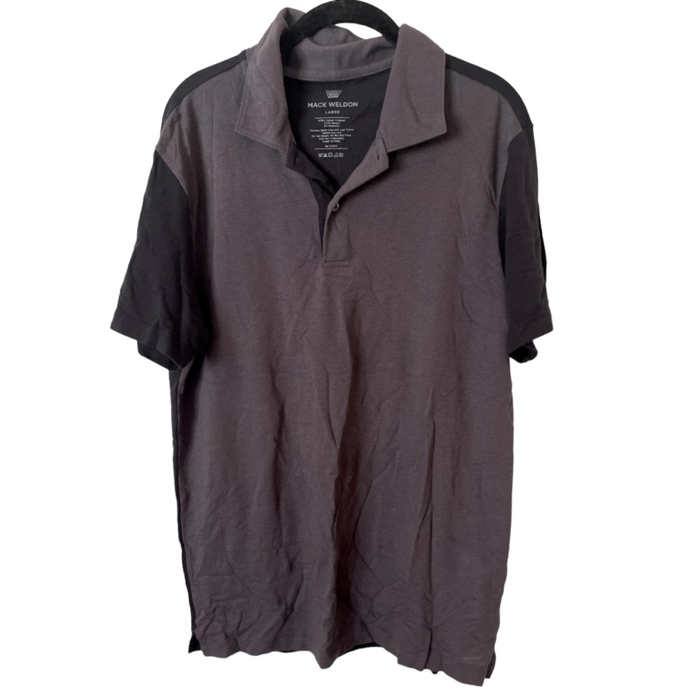 Mack Weldon Black Gray‎ Vesper Polo Sz L